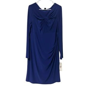NEW Lauren Ralph Lauren Blue Holiday Dress SIZE 16